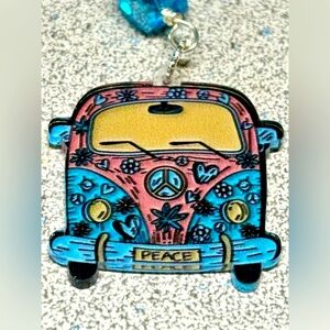 Boogie Van/Volkswagen camper key chain/hippie-TV cartoon series